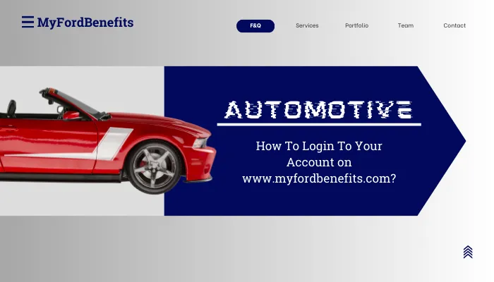 How To Login To Your Account on www.myfordbenefits.com